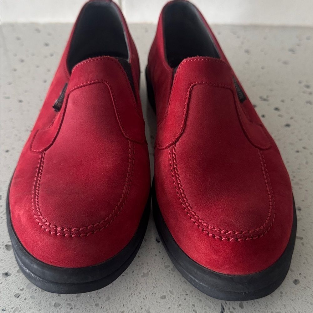 Mephisto Women’s Cool Air Breathable Red Suede Leather Loafers Slip-On Size 7.5 - Picture 13 of 14